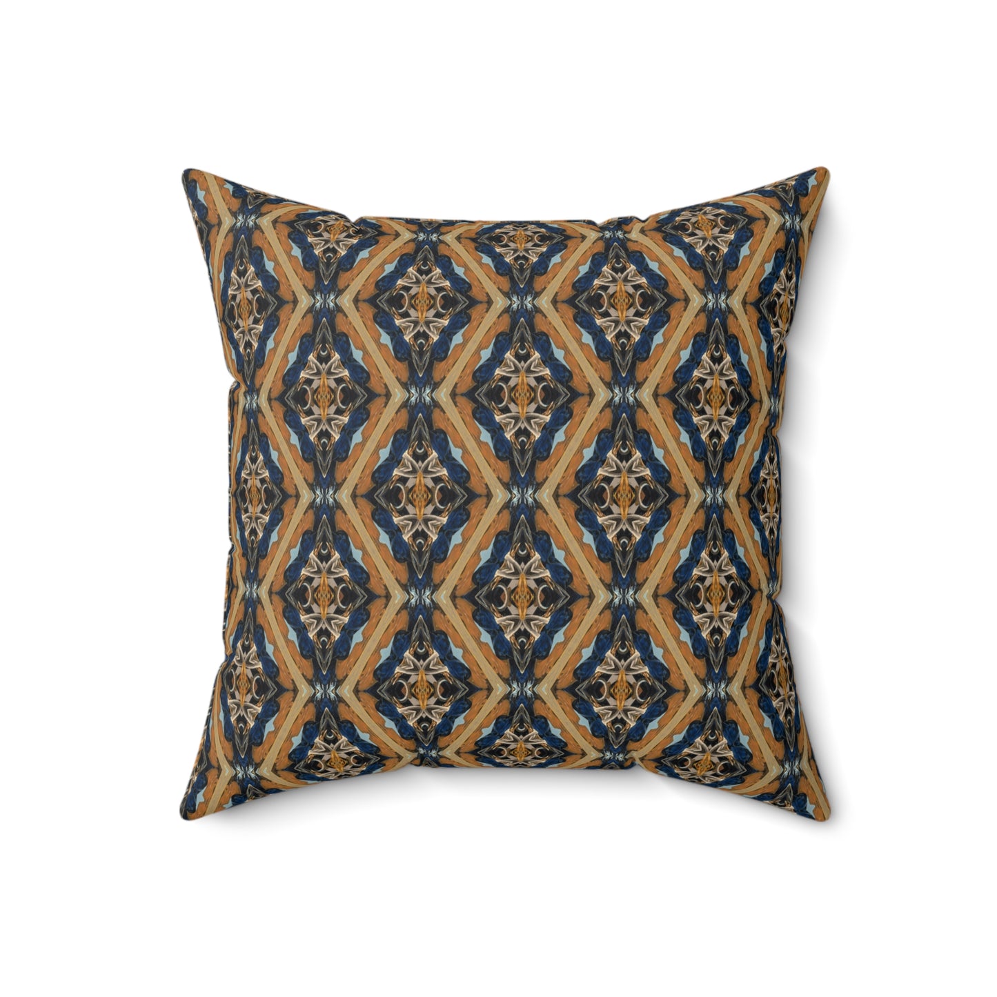 Western Diamonds Faux Suede Square Pillow