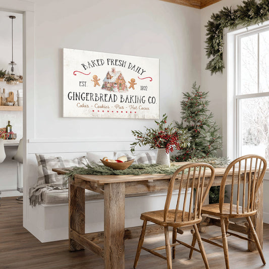 Gingerbread Baking Co. Vintage Christmas Canvas