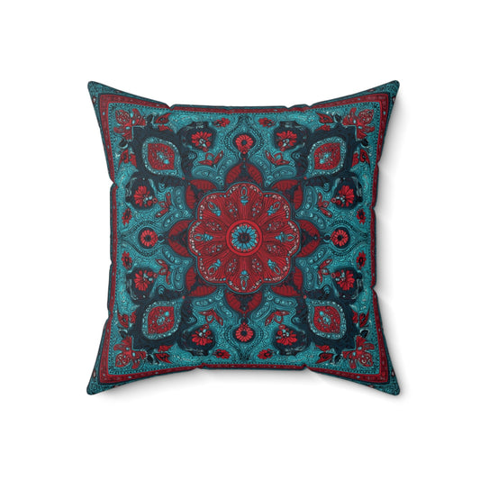 Cowgirl Bandana Faux Suede Pillow - Cowgirl Home & Ranch