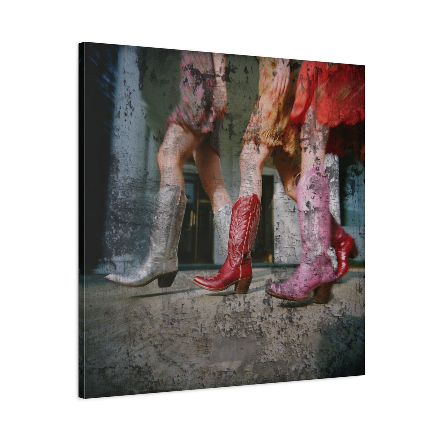 Cowgirl Stride Western Fashion Canvas Art - Cowgirl Home & Ranch