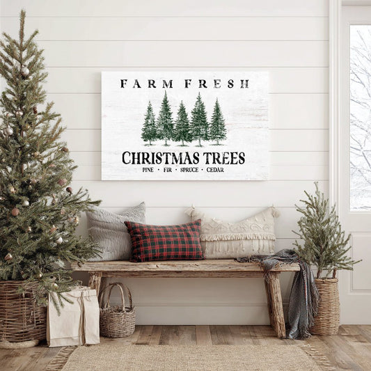 Farm Fresh Christmas Trees Evergreen Canvas - Cowgirl Home & Ranch