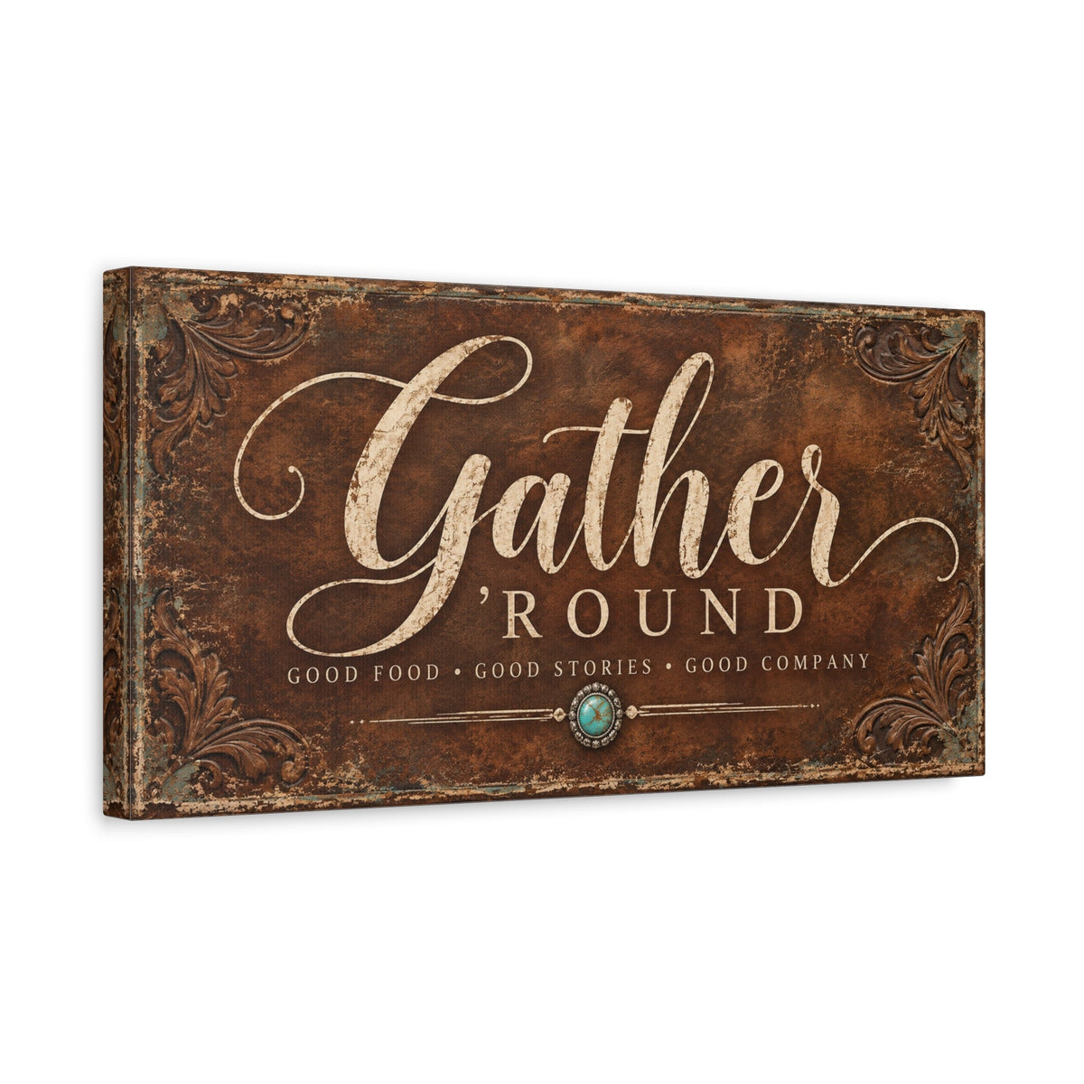 Gather 'Round — Western Canvas Wall Art - Cowgirl Home & Ranch