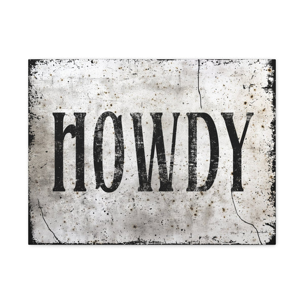 Howdy Western Farmhouse Canvas