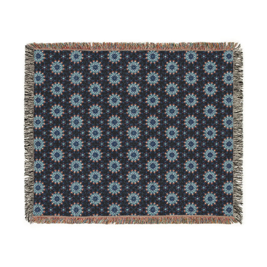 Kadra Nevitt Collection - Indigo Stars Woven Blanket - Cowgirl Home & Ranch