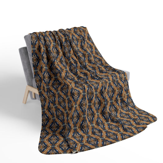 Kadra Nevitt Collection - Western Diamondback Fleece Sherpa Blanket - Cowgirl Home & Ranch
