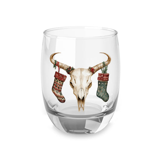 Longhorn Stockings Whiskey Glass - Cowgirl Home & Ranch