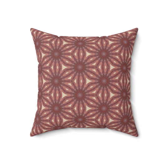 Maraschino Flare Faux Suede Square Pillow - Cowgirl Home & Ranch