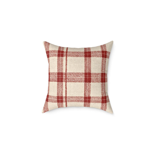 Red Rock Cabin Plaid Pillow - Cowgirl Home & Ranch