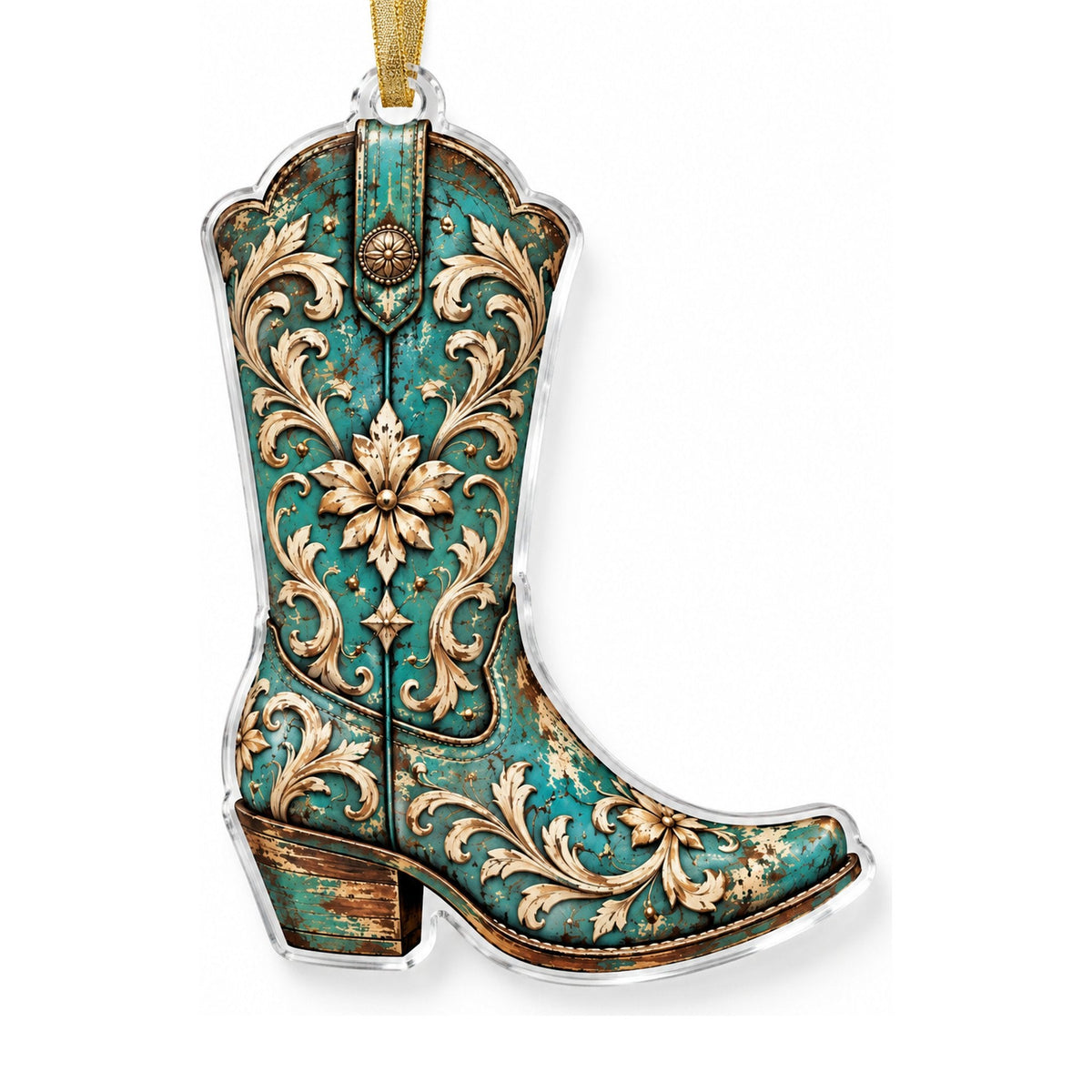 The Blessed Boot Gift Set — Acrylic Ornament & Art Block - Cowgirl Home & Ranch