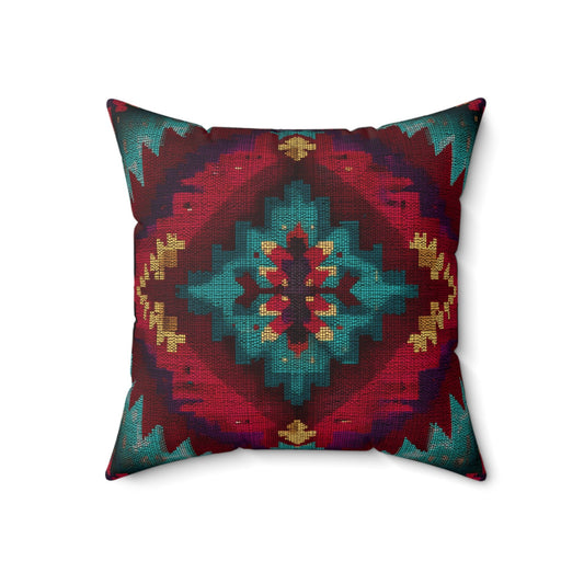 Turquoise Mesa Faux Suede Pillow - Cowgirl Home & Ranch