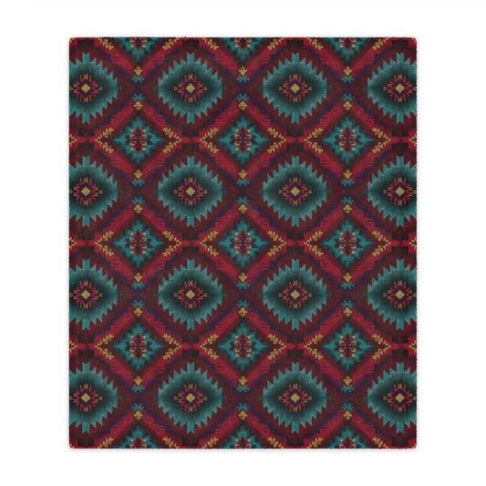 Turquoise Mesa Minky Blanket - Cowgirl Home & Ranch