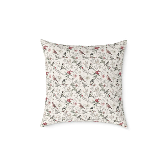 Winter Songbird Canvas Pillow - Cowgirl Home & Ranch