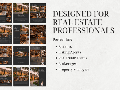 12 Luxury Just Listed Social Media Canva Templates - Cowgirl Home & Ranch