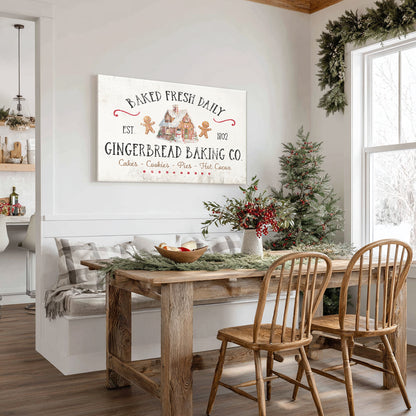 Gingerbread Baking Co. Vintage Christmas Canvas