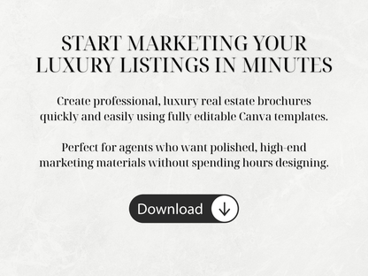6 Luxury Just Listed 11x17 Fold Over Brochure Canva Templates - Cowgirl Home & Ranch