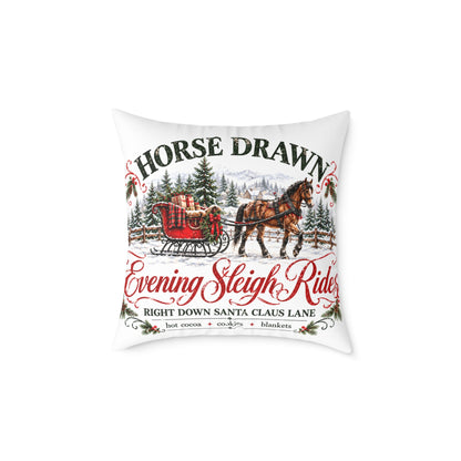 North Pole Hot Chocolate Canvas Pillow