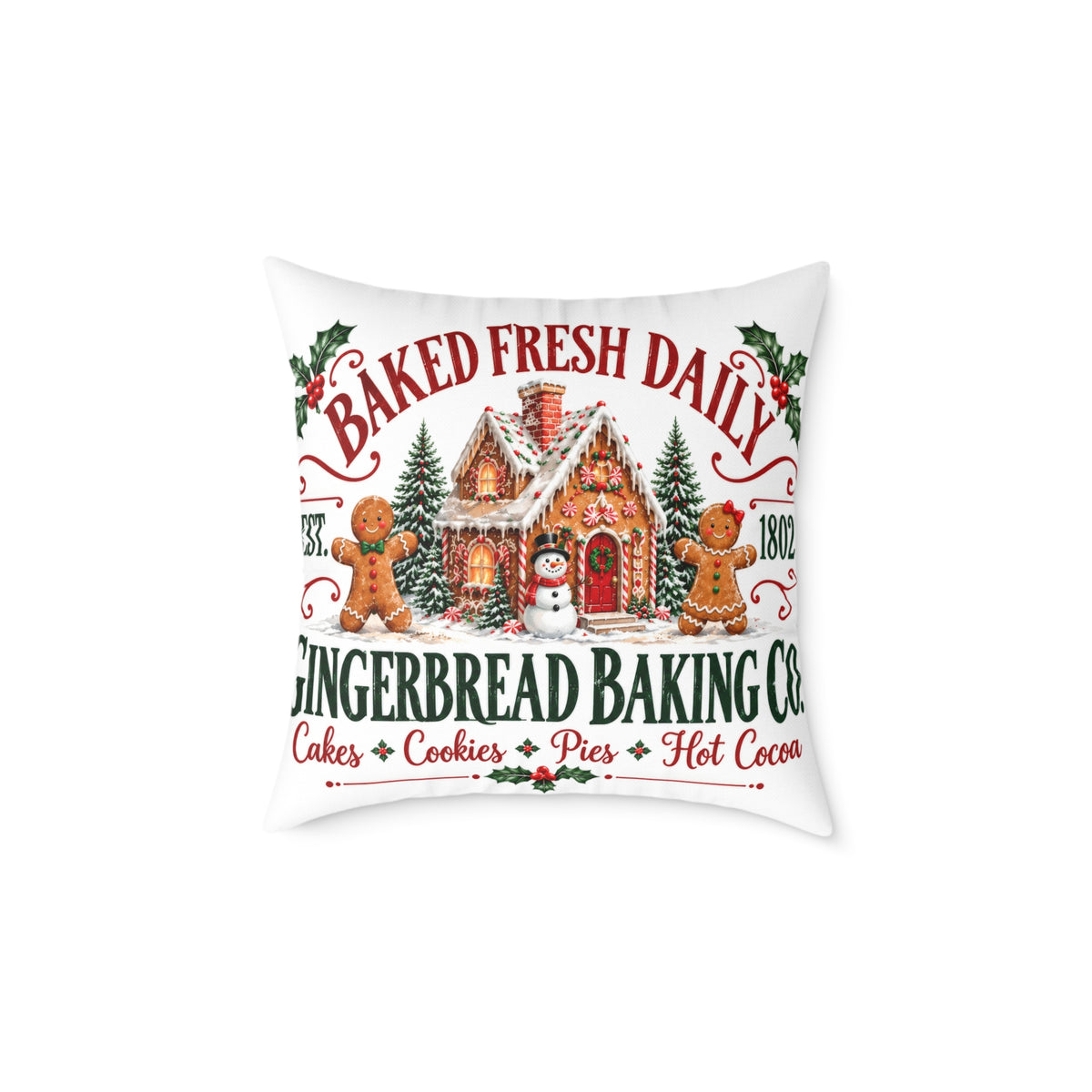 Gingerbread Co. Vintage Canvas Pillow
