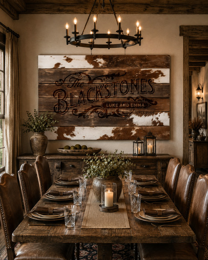 Personalized Western Family Canvas