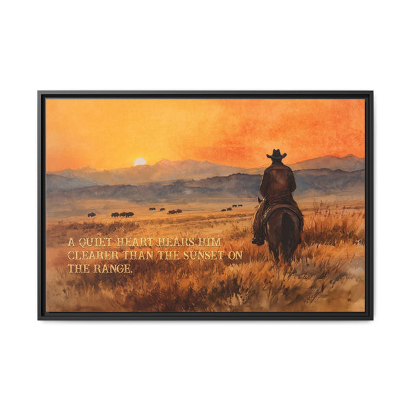 A Quiet Heart Hears Him Canvas Art, Framed
