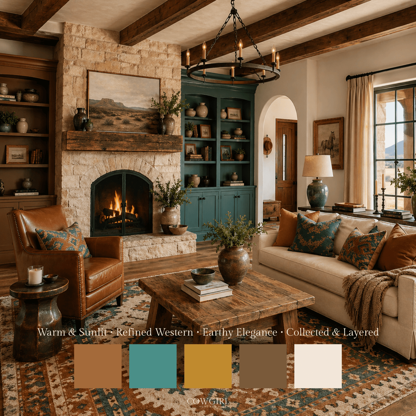 Amber Horizon Home Color Palette - Cowgirl Home & Ranch