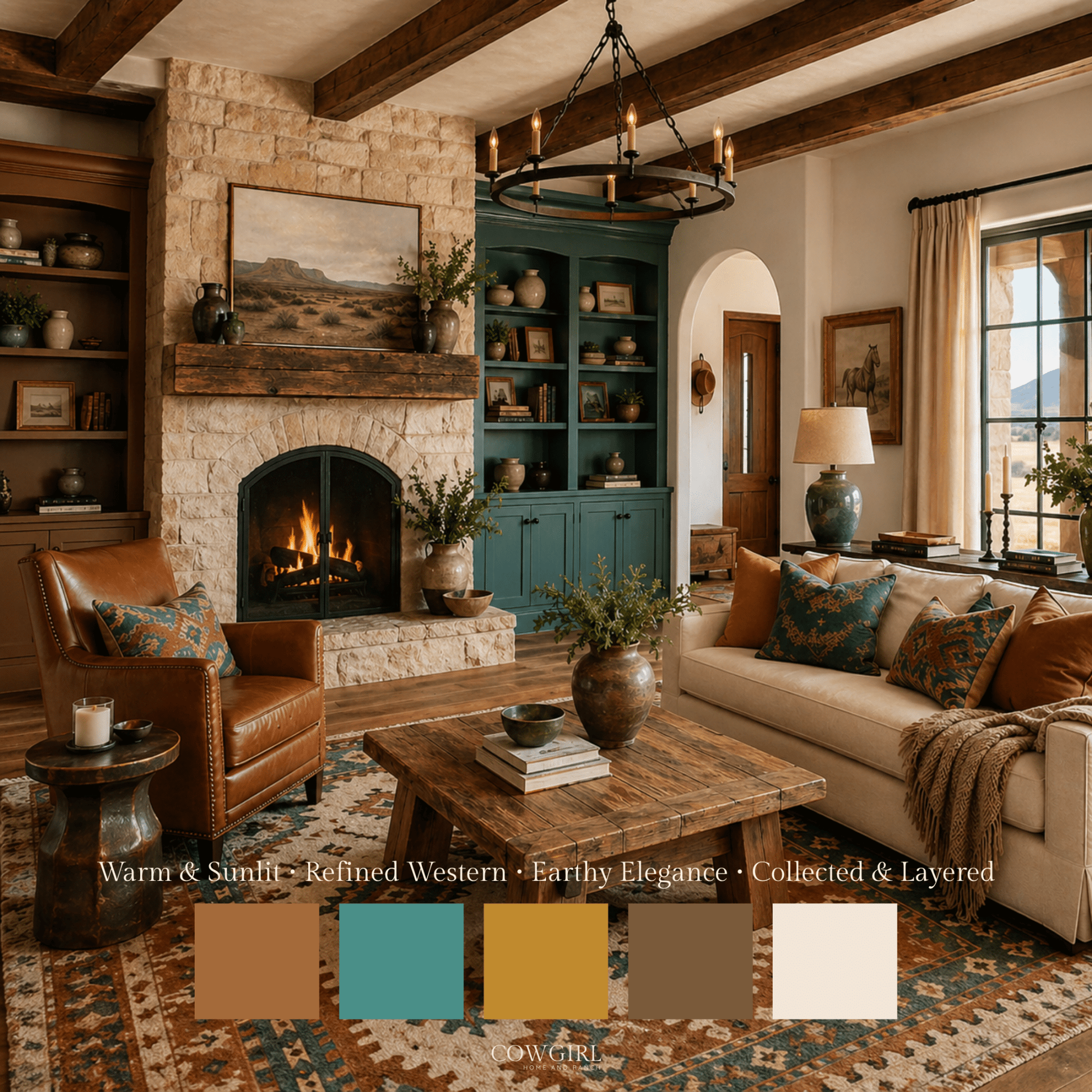Amber Horizon Home Color Palette - Cowgirl Home & Ranch