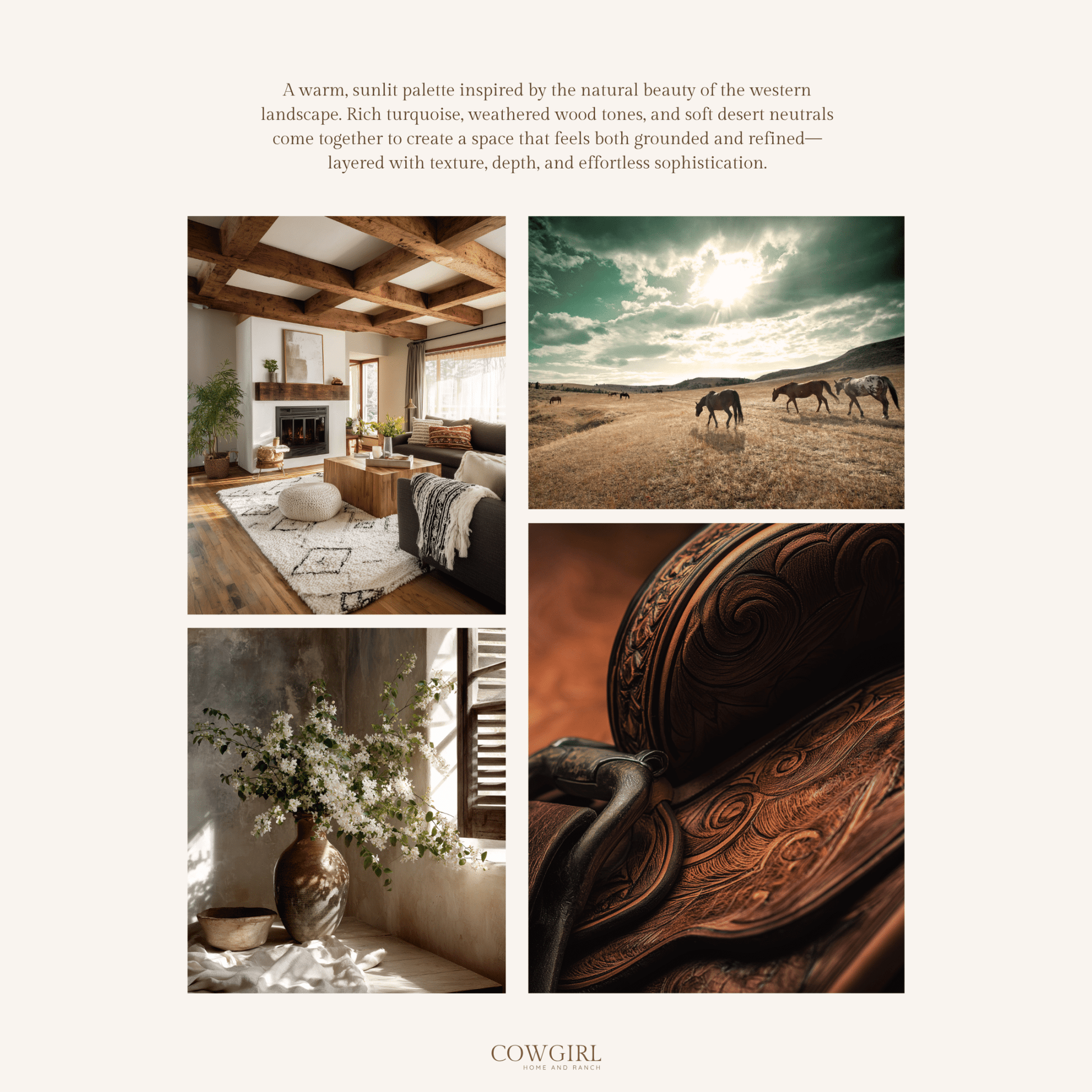 Amber Horizon Home Color Palette - Cowgirl Home & Ranch