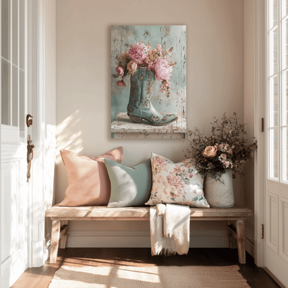Bloom and Boot Canvas Art - Cowgirl Home & Ranch
