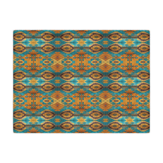 Canyon Echo Ikat Minky Blanket - Cowgirl Home & Ranch