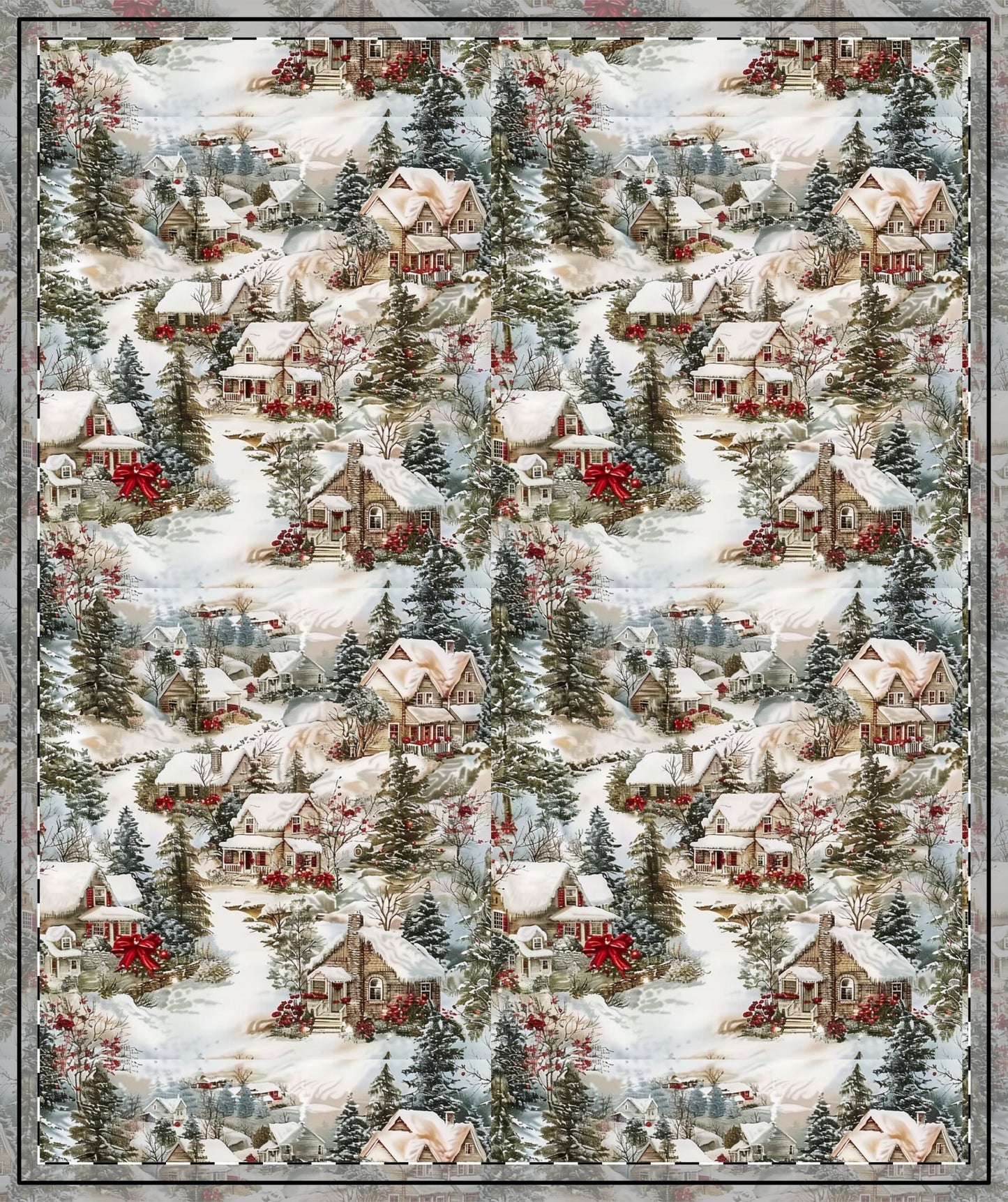 Christmas Farmhouse Quilted Throw - Cowgirl Home & Ranch