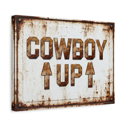 Cowboy Up Vintage Western Canvas - Cowgirl Home & Ranch