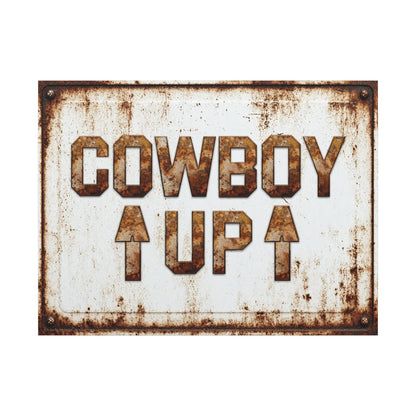 Cowboy Up Vintage Western Canvas - Cowgirl Home & Ranch