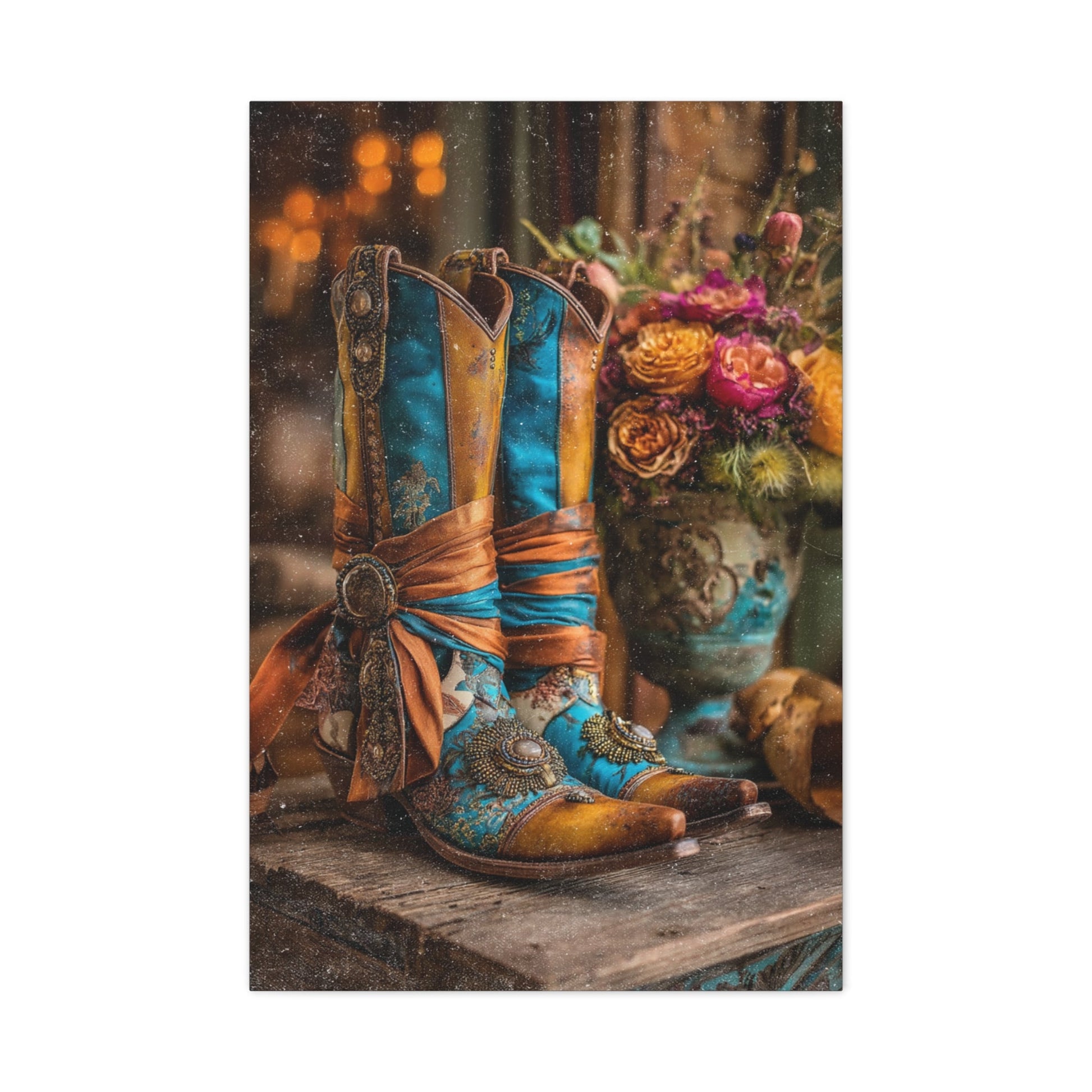 Cowgirl Heirloom Boots Canvas - Cowgirl Home & Ranch
