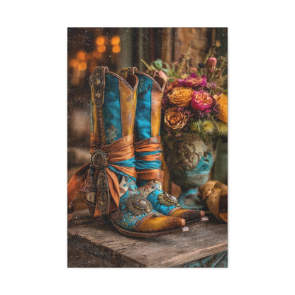 Cowgirl Heirloom Boots Canvas - Cowgirl Home & Ranch