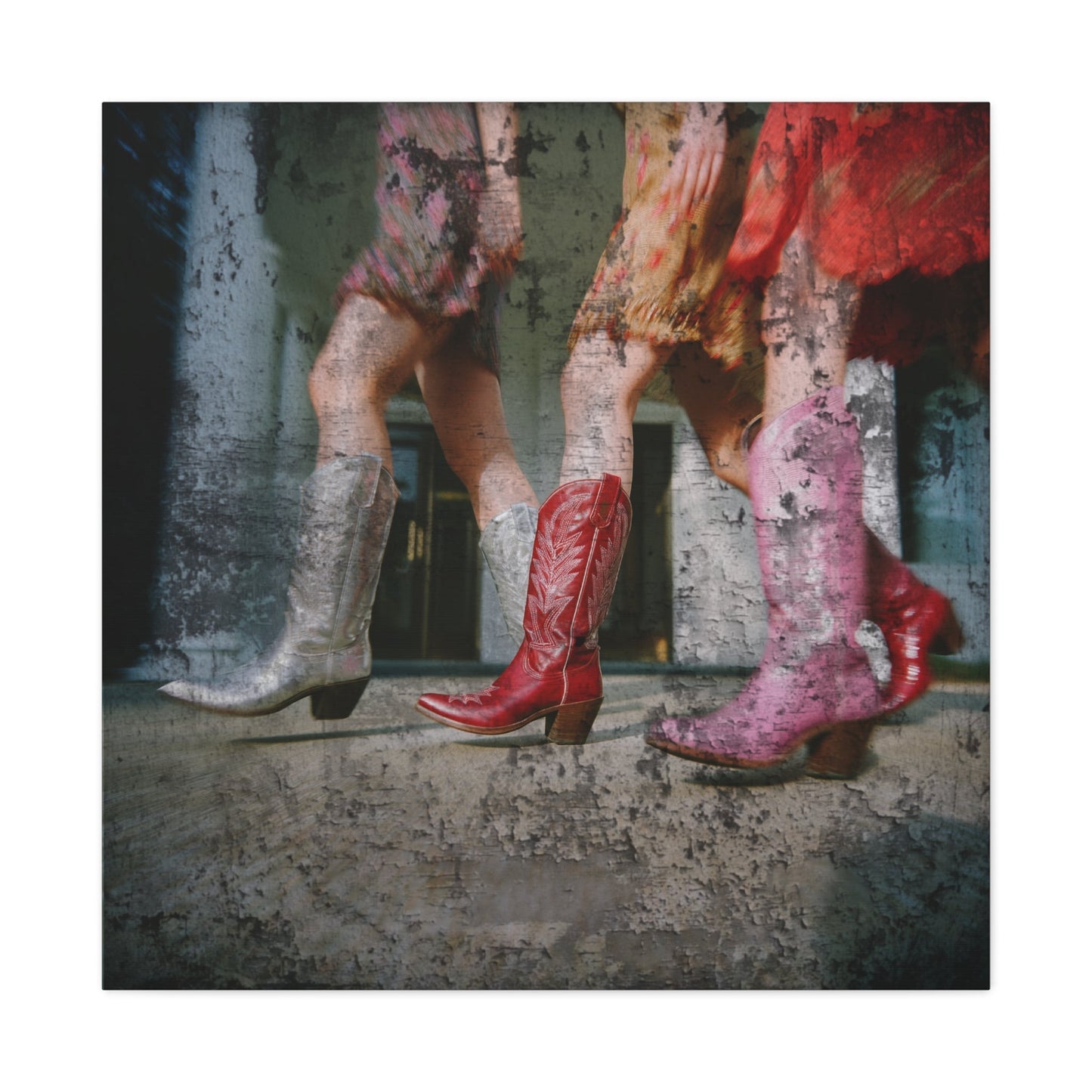 Cowgirl Stride Western Fashion Canvas Art - Cowgirl Home & Ranch