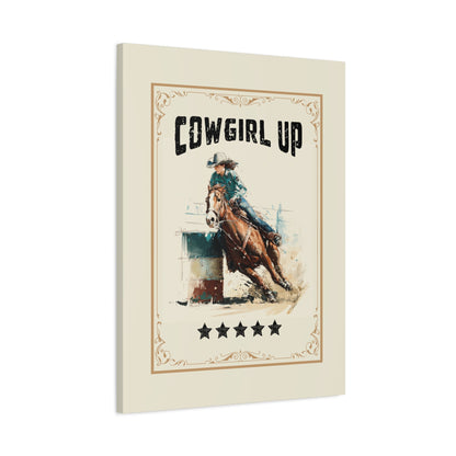 Cowgirl Up Vintage Western Canvas - Cowgirl Home & Ranch