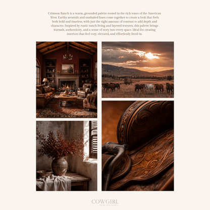 Crimson Ranch Home Color Palette - Cowgirl Home & Ranch