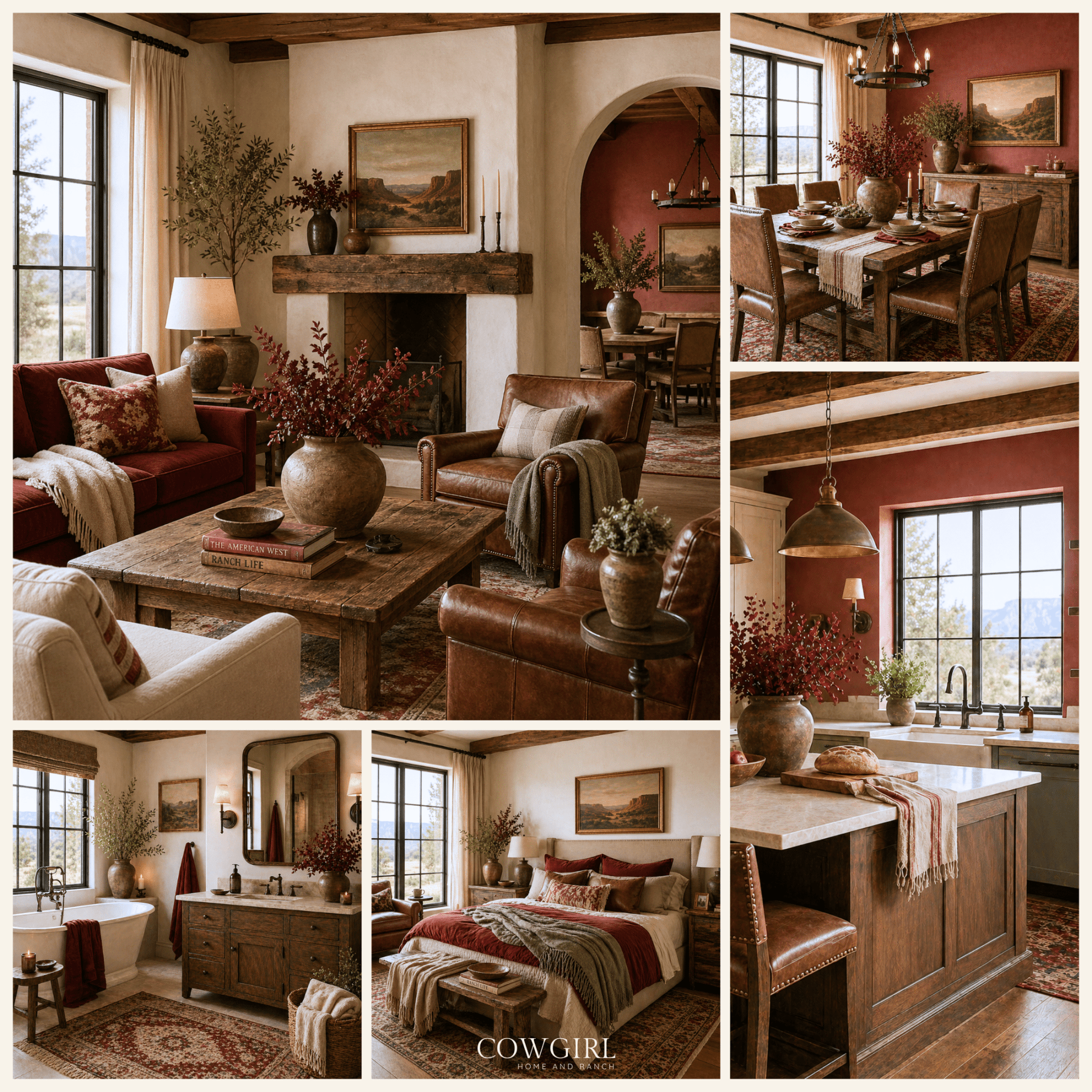 Crimson Ranch Home Color Palette - Cowgirl Home & Ranch