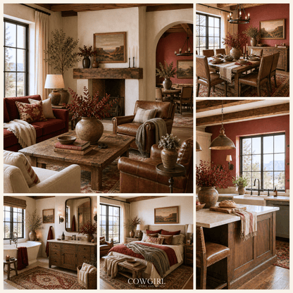 Crimson Ranch Home Color Palette - Cowgirl Home & Ranch
