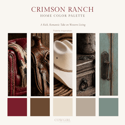 Crimson Ranch Home Color Palette - Cowgirl Home & Ranch