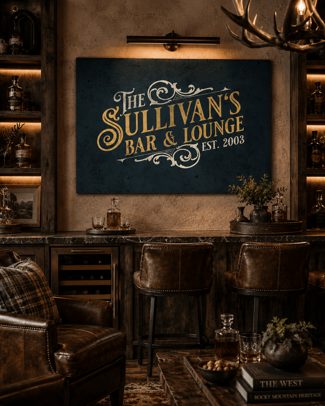 Custom Bar & Lounge Canvas - Cowgirl Home & Ranch