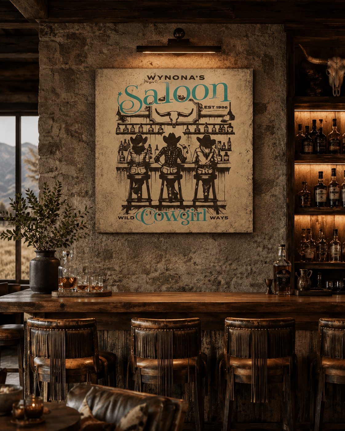 Custom Cowgirl Saloon Canvas - Cowgirl Home & Ranch