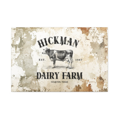 Custom Dairy Farm Heritage Canvas - Cowgirl Home & Ranch