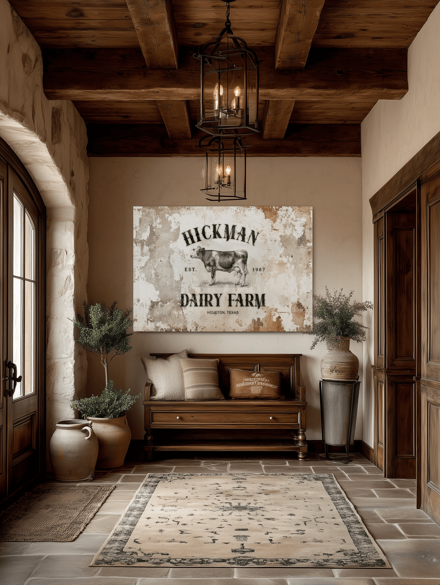 Custom Dairy Farm Heritage Canvas - Cowgirl Home & Ranch