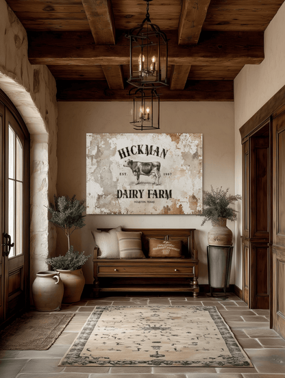 Custom Dairy Farm Heritage Canvas - Cowgirl Home & Ranch