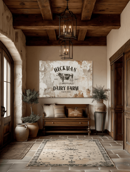 Custom Dairy Farm Heritage Canvas - Cowgirl Home & Ranch