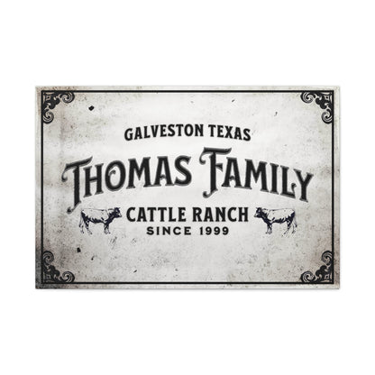 Custom Family Ranch Canvas - Cowgirl Home & Ranch
