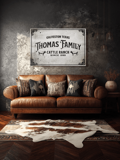 Custom Family Ranch Canvas - Cowgirl Home & Ranch