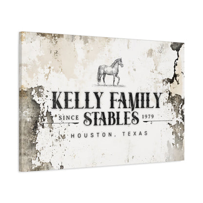 Custom Family Stables Heritage Canvas - Cowgirl Home & Ranch