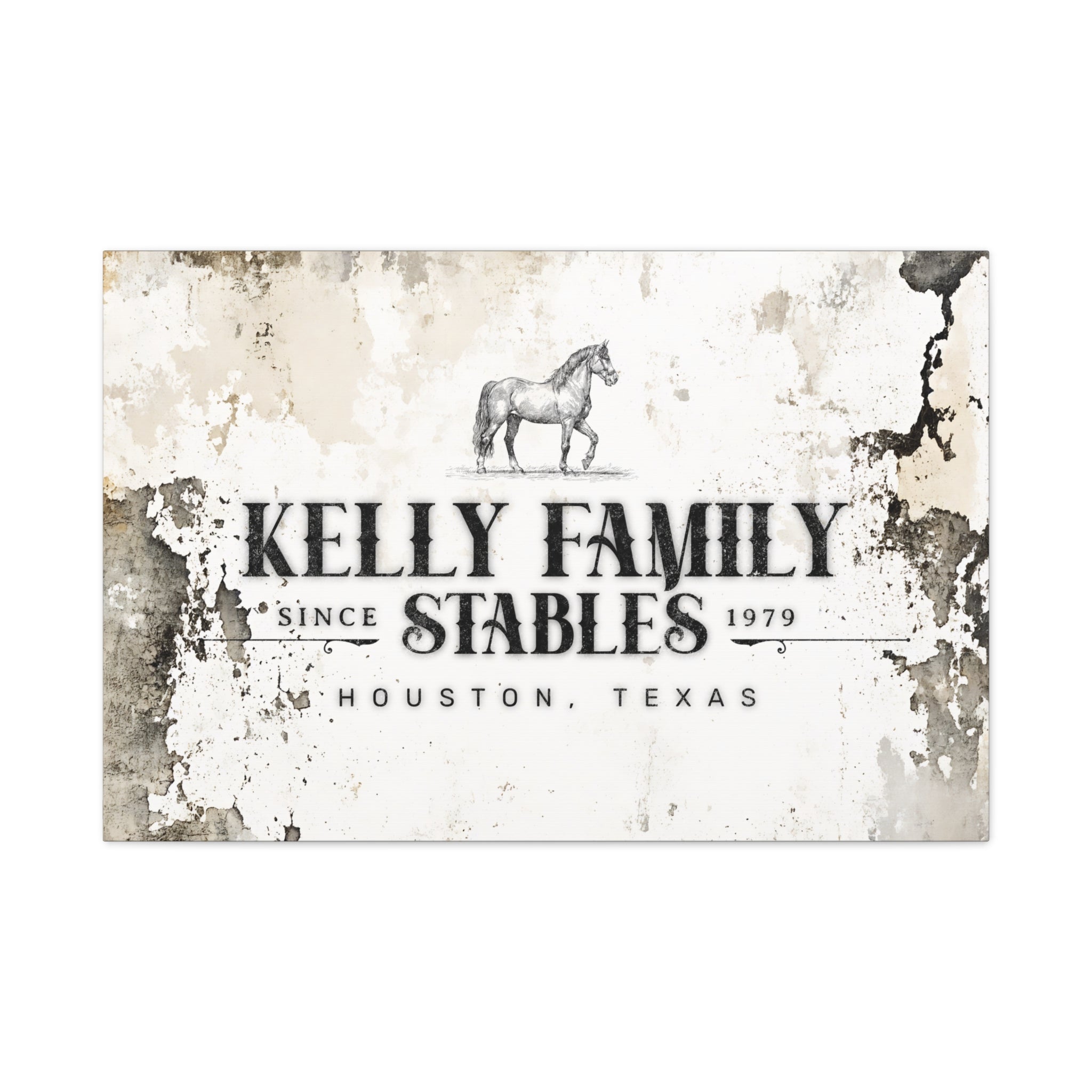 Custom Family Stables Canvas | Personalized Horse Sign – Cowgirl Home ...