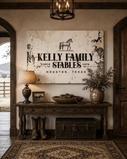 Custom Family Stables Heritage Canvas - Cowgirl Home & Ranch